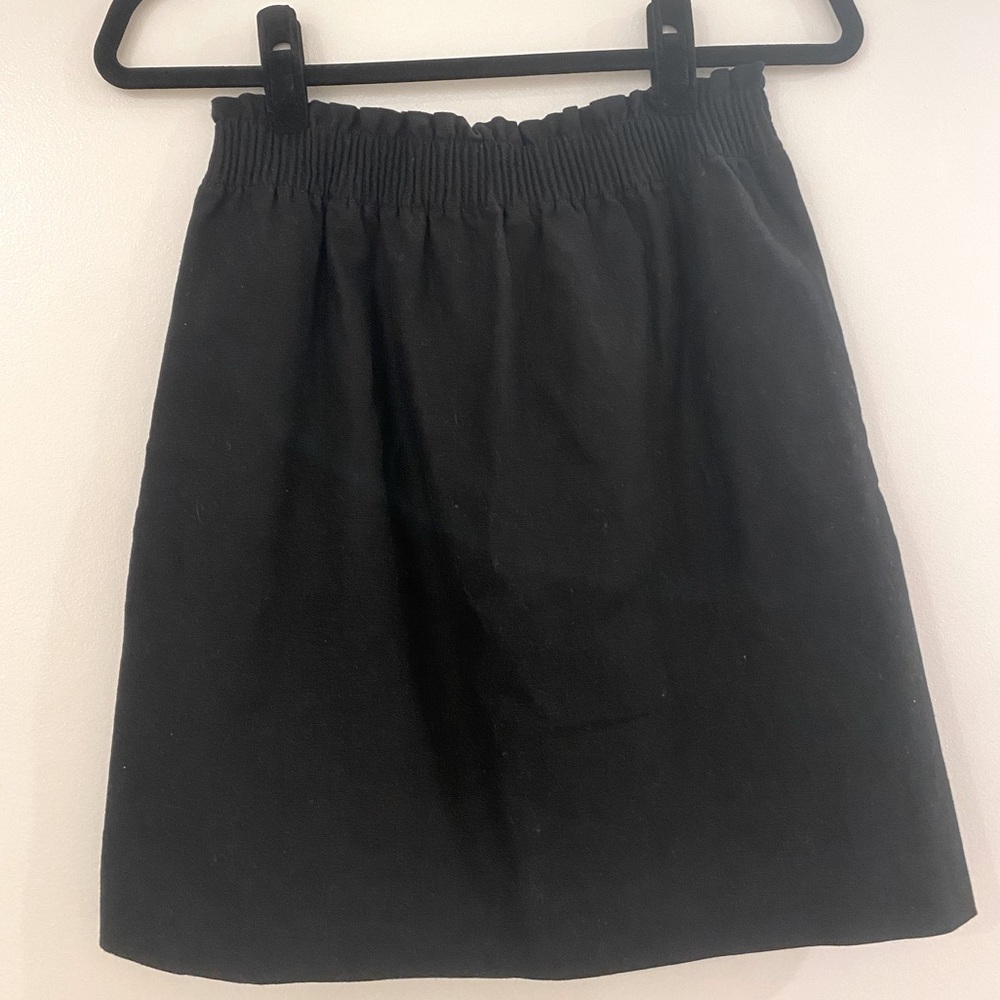 J. Crew Women's Black Ruched Waist Pencil Skirt